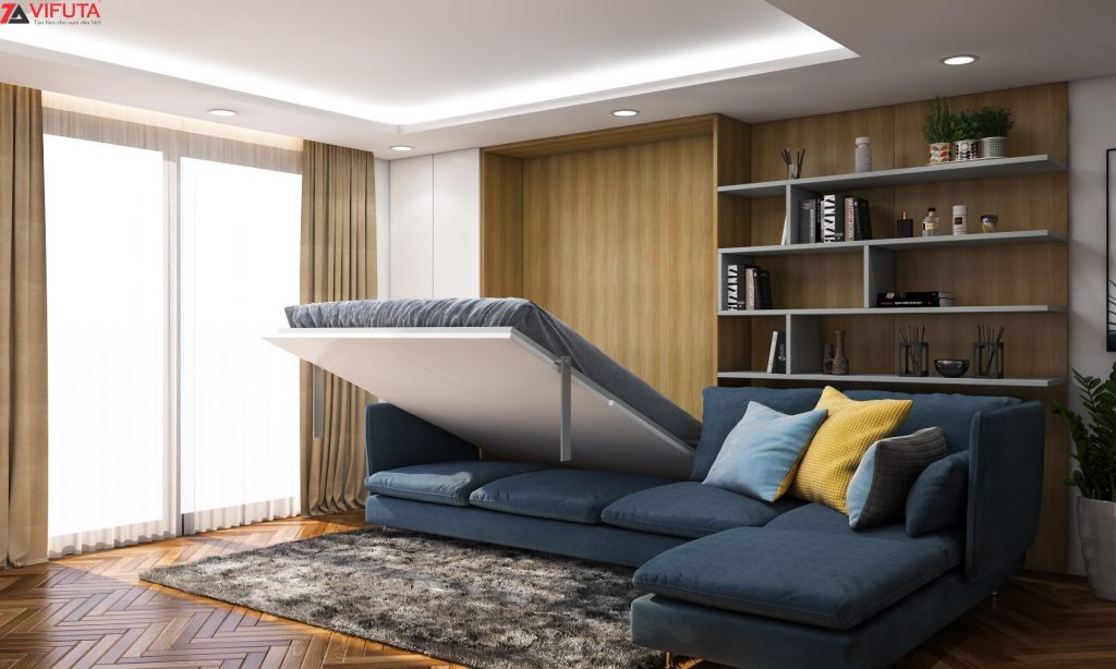 Giường thông minh kèm sofa kết hợp tủ chứa đồ Deep Ocean