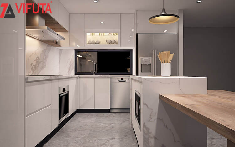 tủ bếp Acrylic LAA010