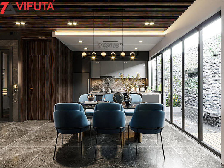 Tủ bếp gỗ công nghiệp Rehau Acrylic LRA13