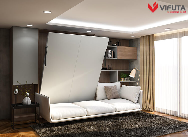 Giường gắn tường thông minh gấp gọn giải pháp nội thất lí tưởng và phổ biến cho các không gian chật hẹp