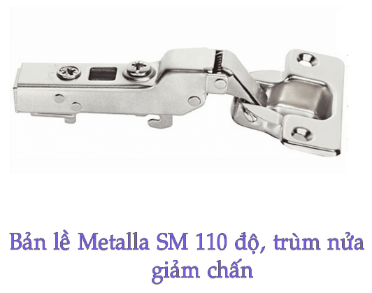 Bản lề âm, Metalla SM 110°, tiêu chuẩn, lắp trùm nửa Hafele 311.01.501