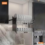 Giá bát đĩa nâng hạ tủ bếp trên Garis – ML06. 90V
