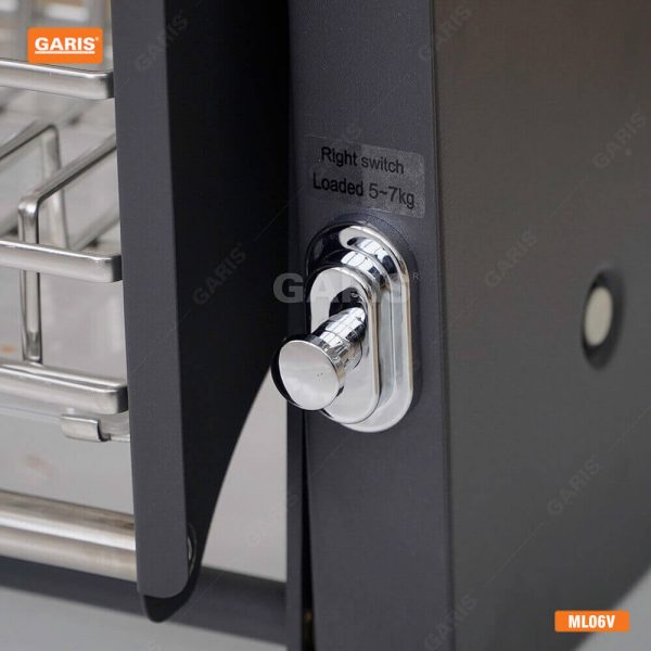 Giá bát đĩa nâng hạ tủ bếp trên Garis – ML06. 90V