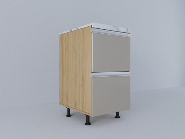 Module tủ bếp dưới 450mm ngăn kéo màu vàng sồi – STDT.1FT.TD4502K