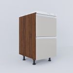 Module tủ bếp dưới 450mm 2 ngăn kéo màu vàng sồi – STDT.2FT.TD4502K