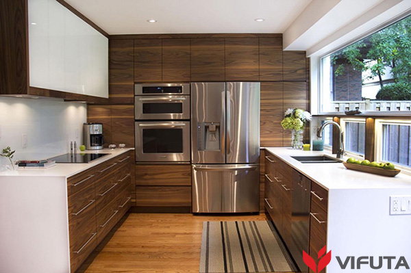 mẫu tủ bếp laminate đẹp hiện đại cho nhà chung cư