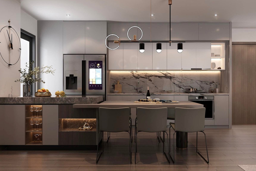 10+ Thiết kế tủ bếp nhà chung cư đơn giản khiến bạn hài lòng