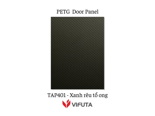 Cánh tủ bếp PETG xanh rêu tổ ong TAP401