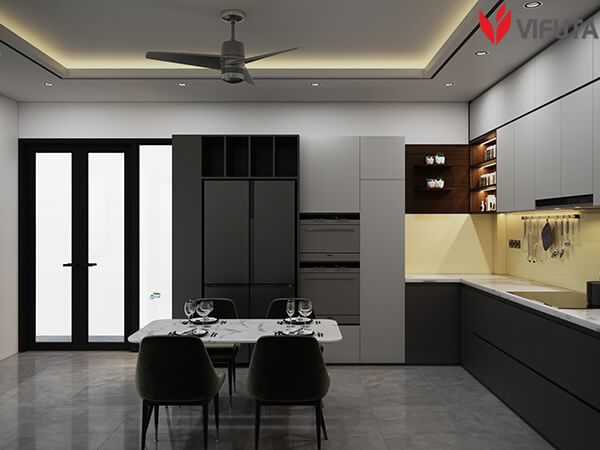 Thi công tủ bếp Metallic bền đẹp
