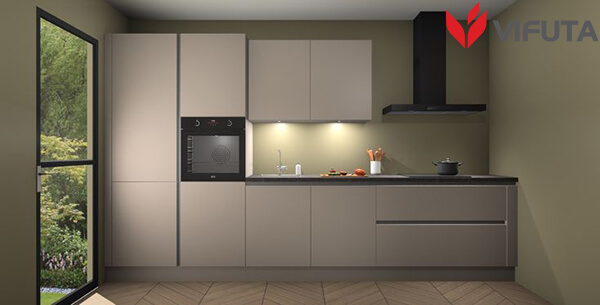 Thi công tủ bếp Metallic trọn gói cho chung cư