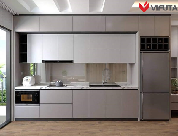 Thi công tủ bếp cap cấp Metallic trọn gói
