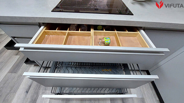 Tủ bếp mini PETG ngăn kéo thông minh